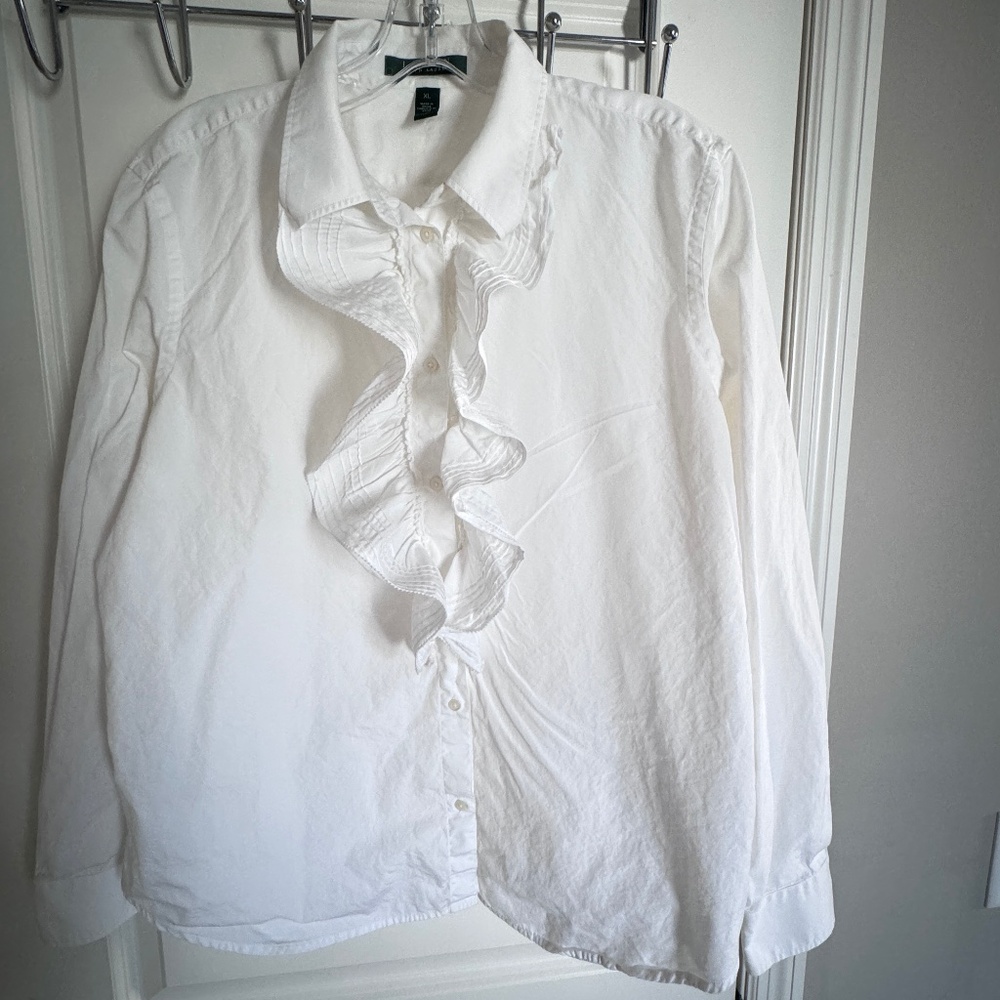 Ralph Lauren Ruffle Shirt XL